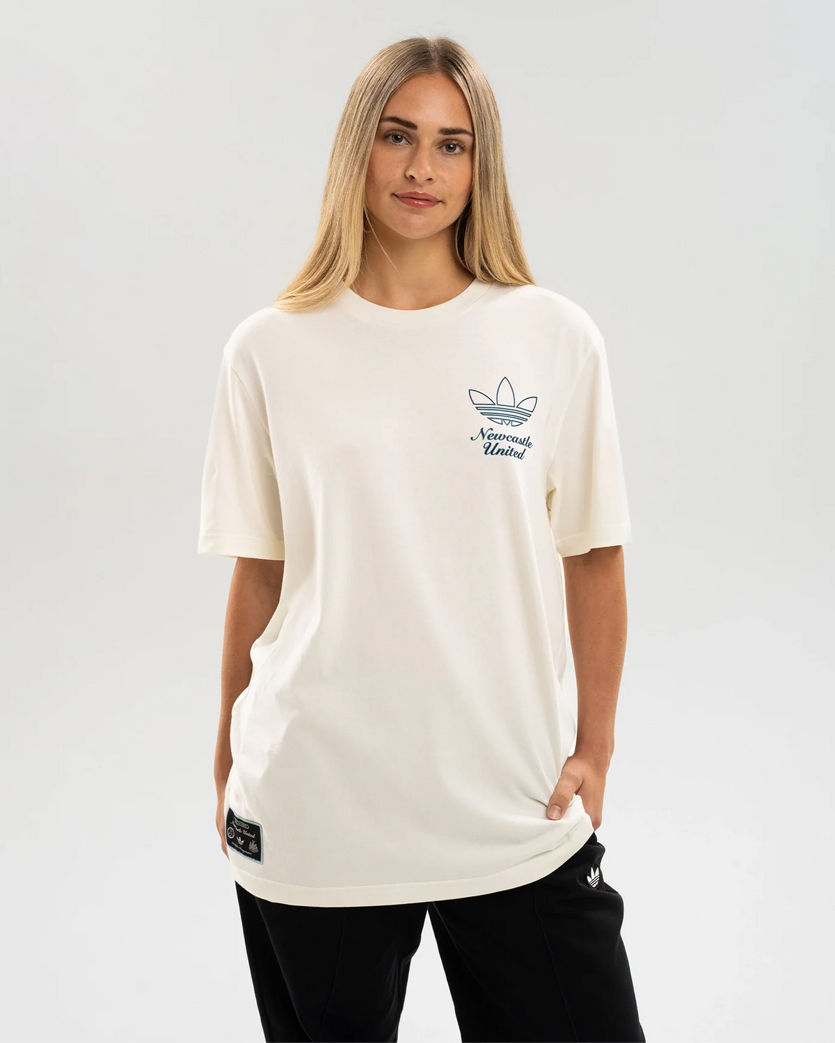 Newcastle United adidas 25/26 Terrace Icons Off White Tee