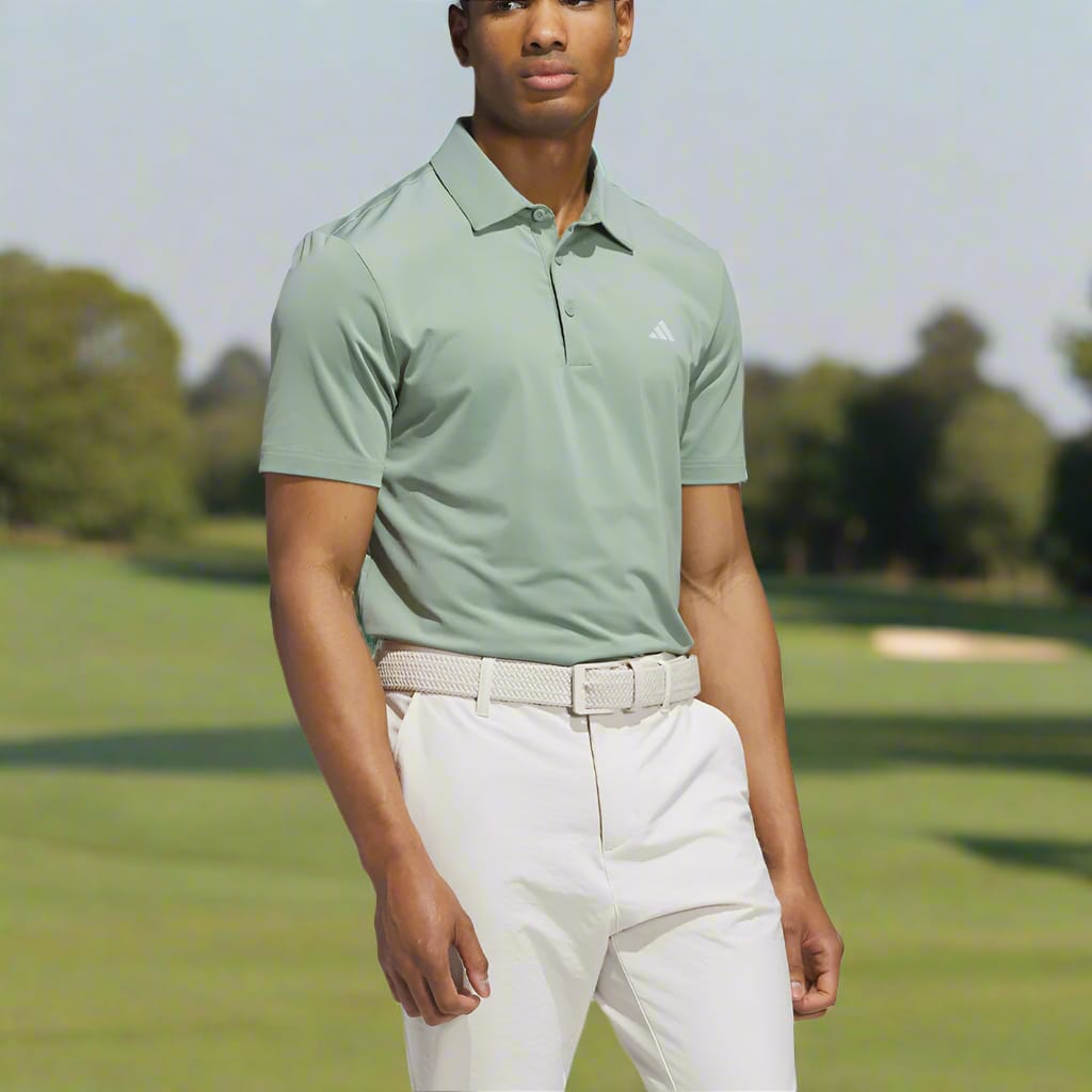 adidas Ultimate365 Solid LC Polo Shirt - Silver Green