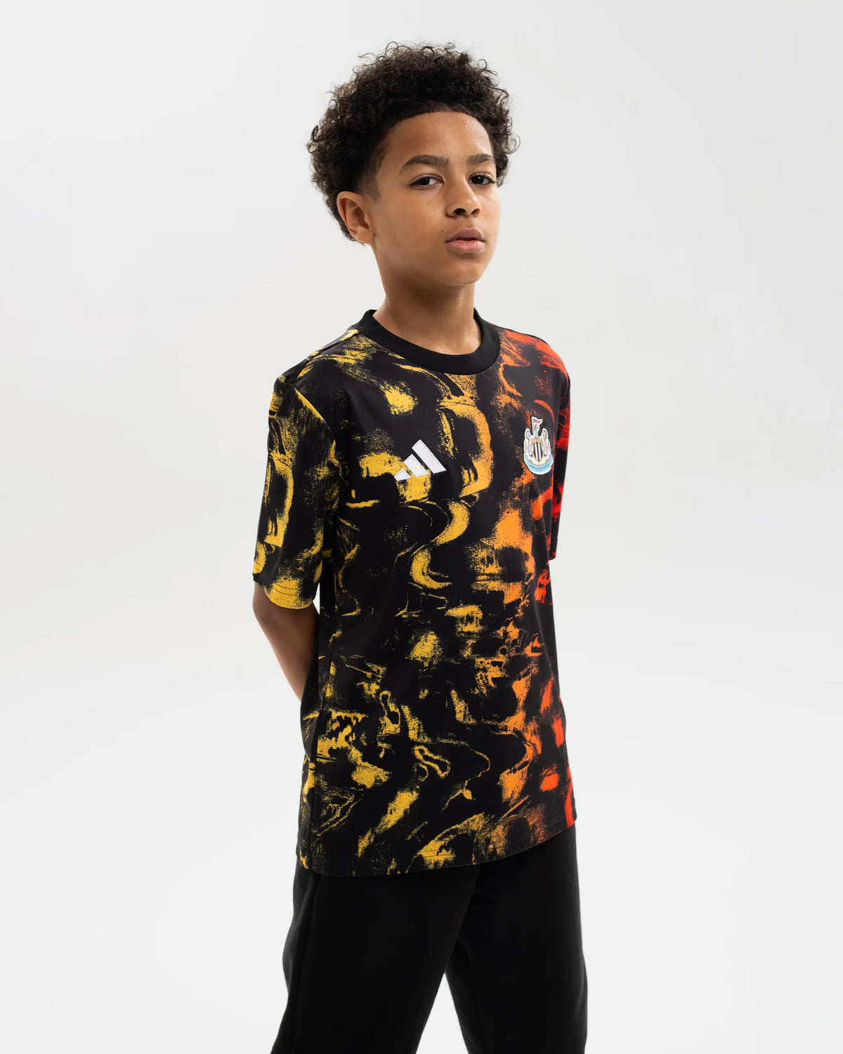 Newcastle United adidas Kids' 25/26 Pre-Match Shirt