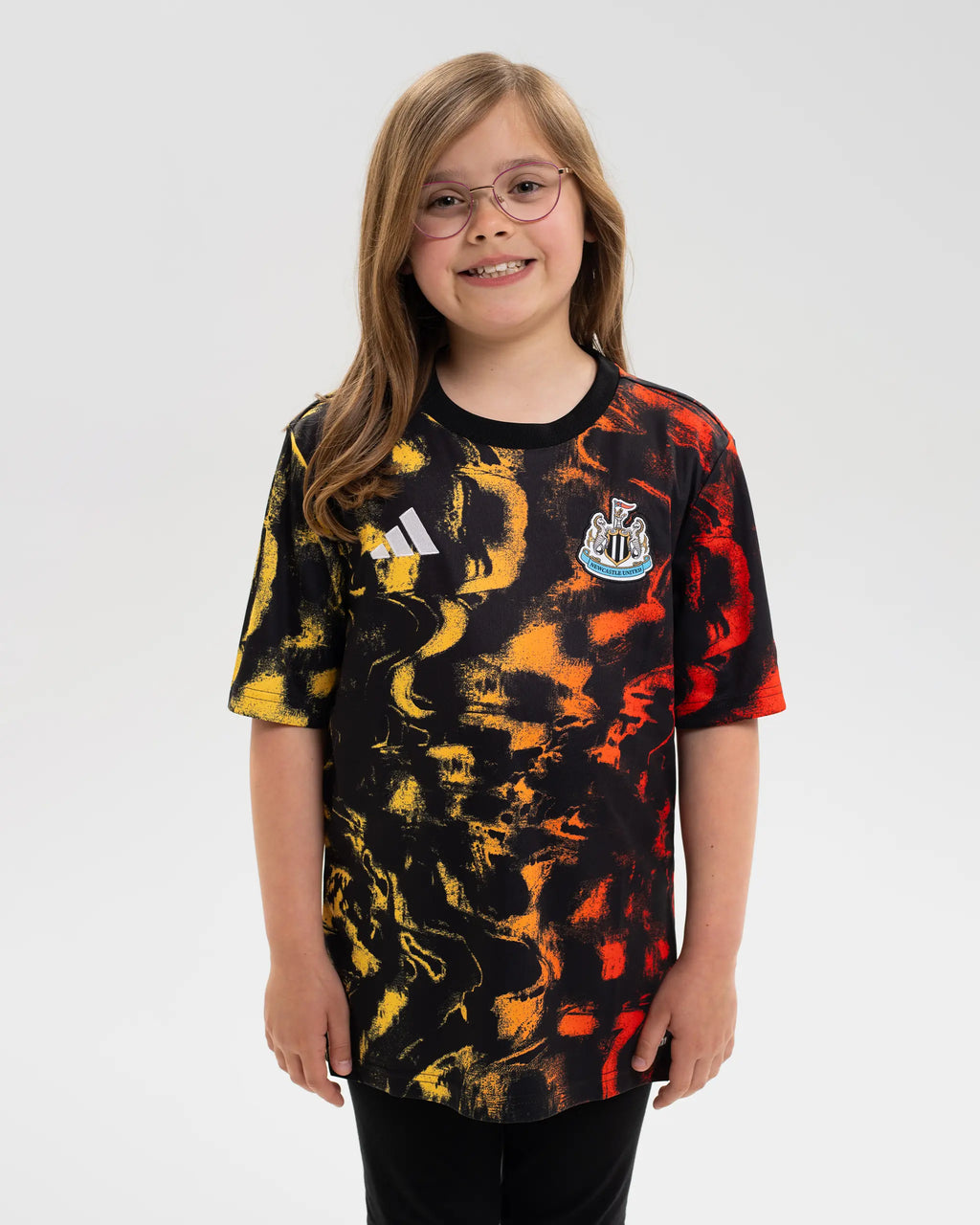 Newcastle United adidas Kids' 25/26 Pre-Match Shirt