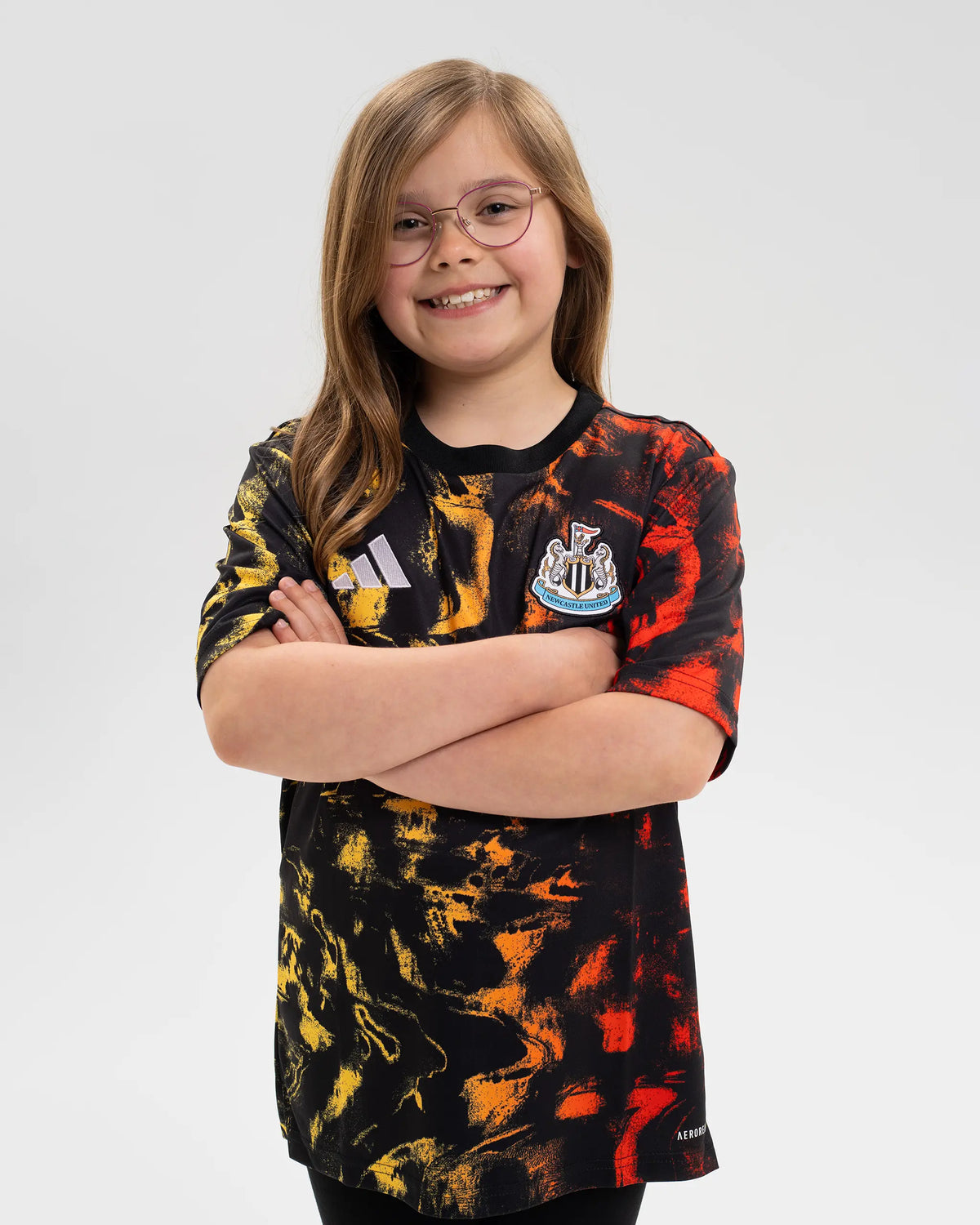 Newcastle United adidas Kids' 25/26 Pre-Match Shirt
