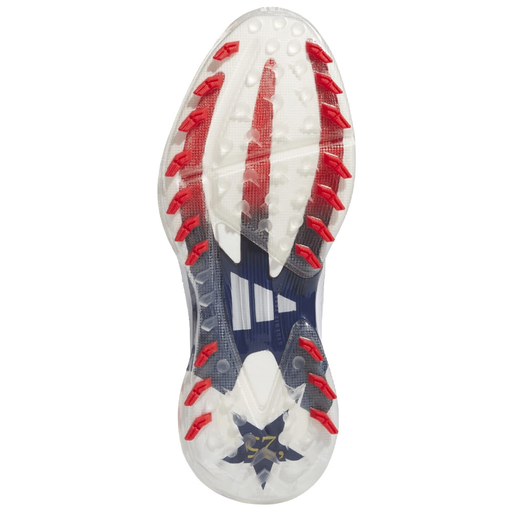 adidas Adizero ZG Spikeless Waterproof Shoes - White/Dark Blue/Red