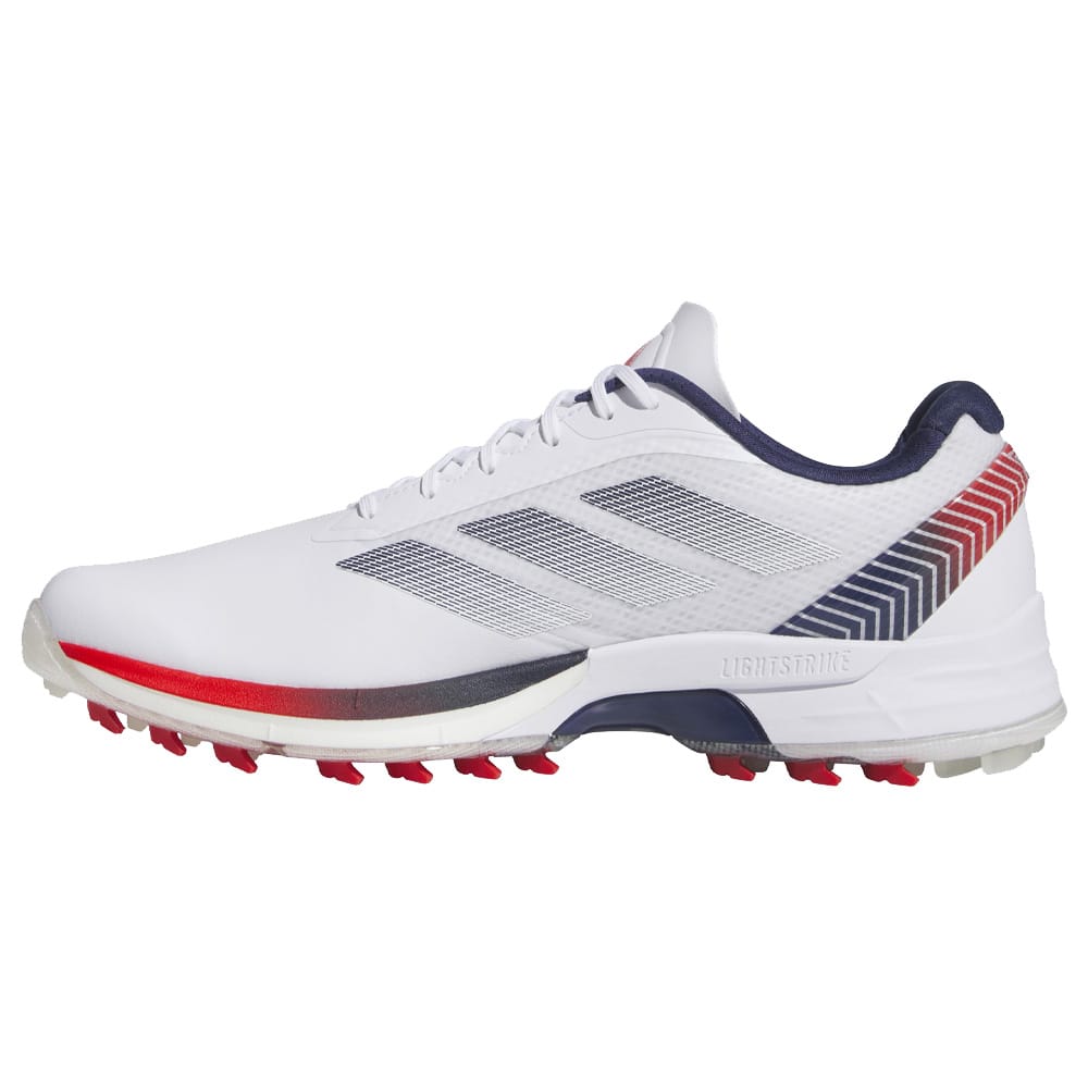 adidas Adizero ZG Spikeless Waterproof Shoes - White/Dark Blue/Red