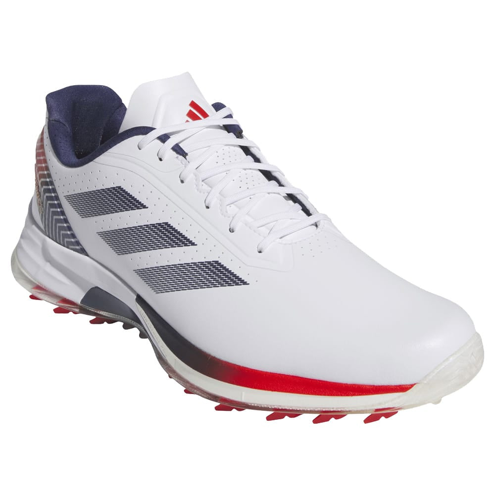 adidas Adizero ZG Spikeless Waterproof Shoes - White/Dark Blue/Red