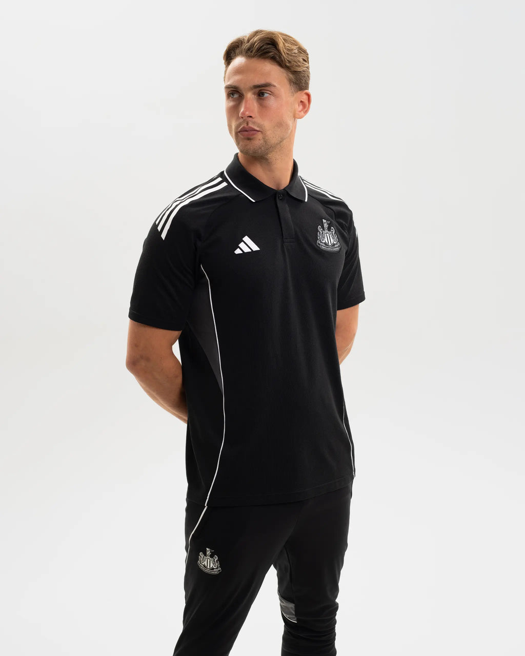 Newcastle United adidas 25/26 Coach's Black Edition Polo Shirt