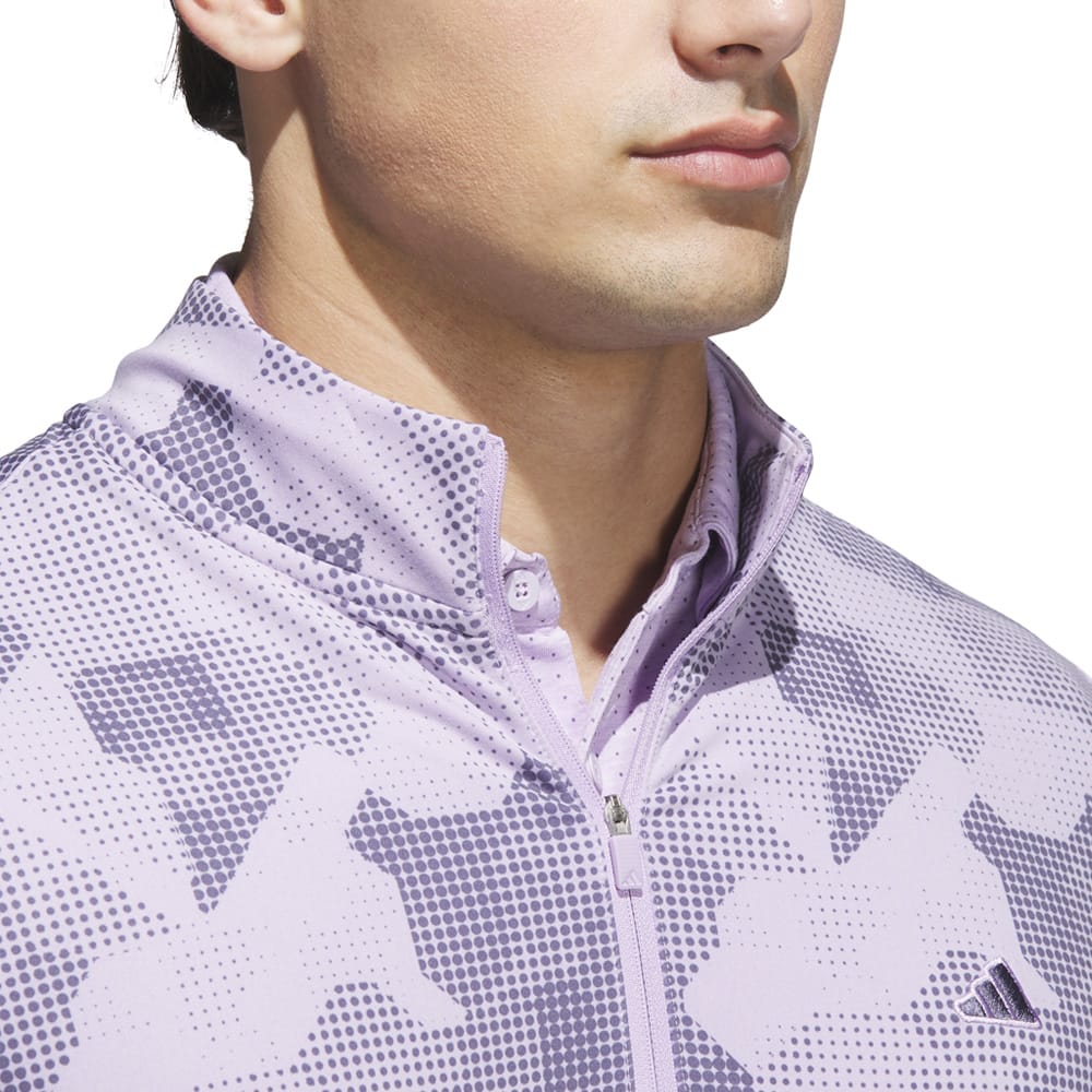 adidas Go-To Printed 1/4 Zip Pullover - Powder Plum