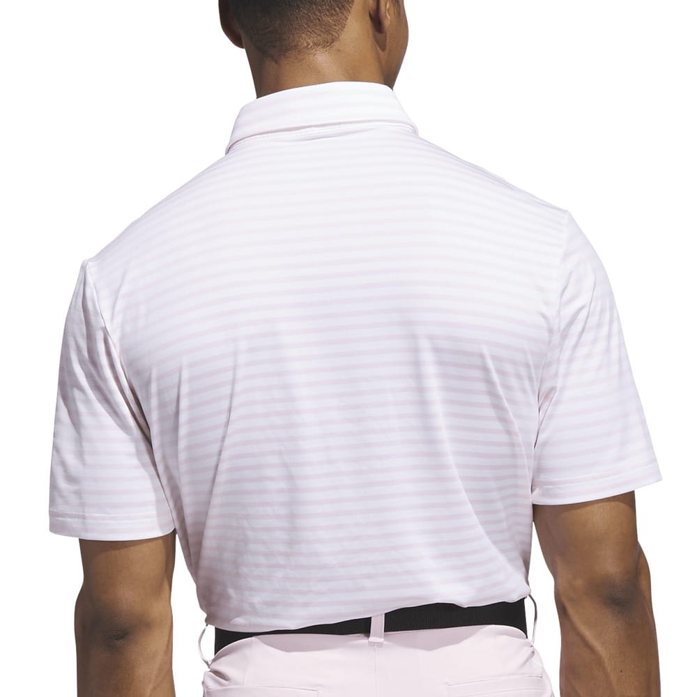 adidas Ultimate365 Stripe Polo Shirt - Clear Pink/White