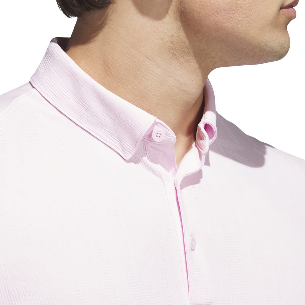 adidas Go-to Textured Polo Shirt - Clear Pink