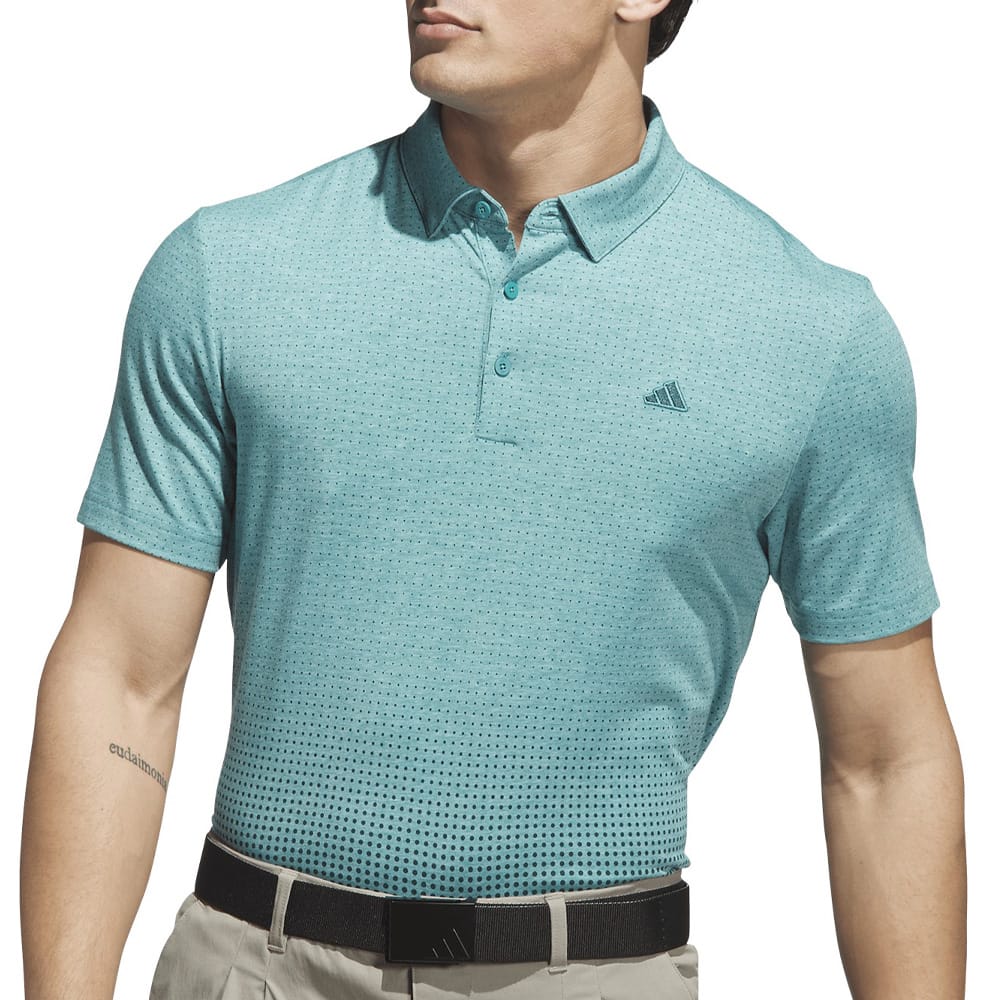 adidas Go-to Rise Print Polo Shirt - Pure Teal