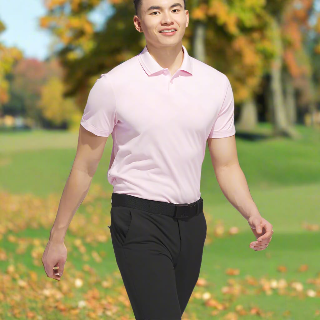 adidas Ultimate365 Tour Nylon Polo Shirt - Clear Pink