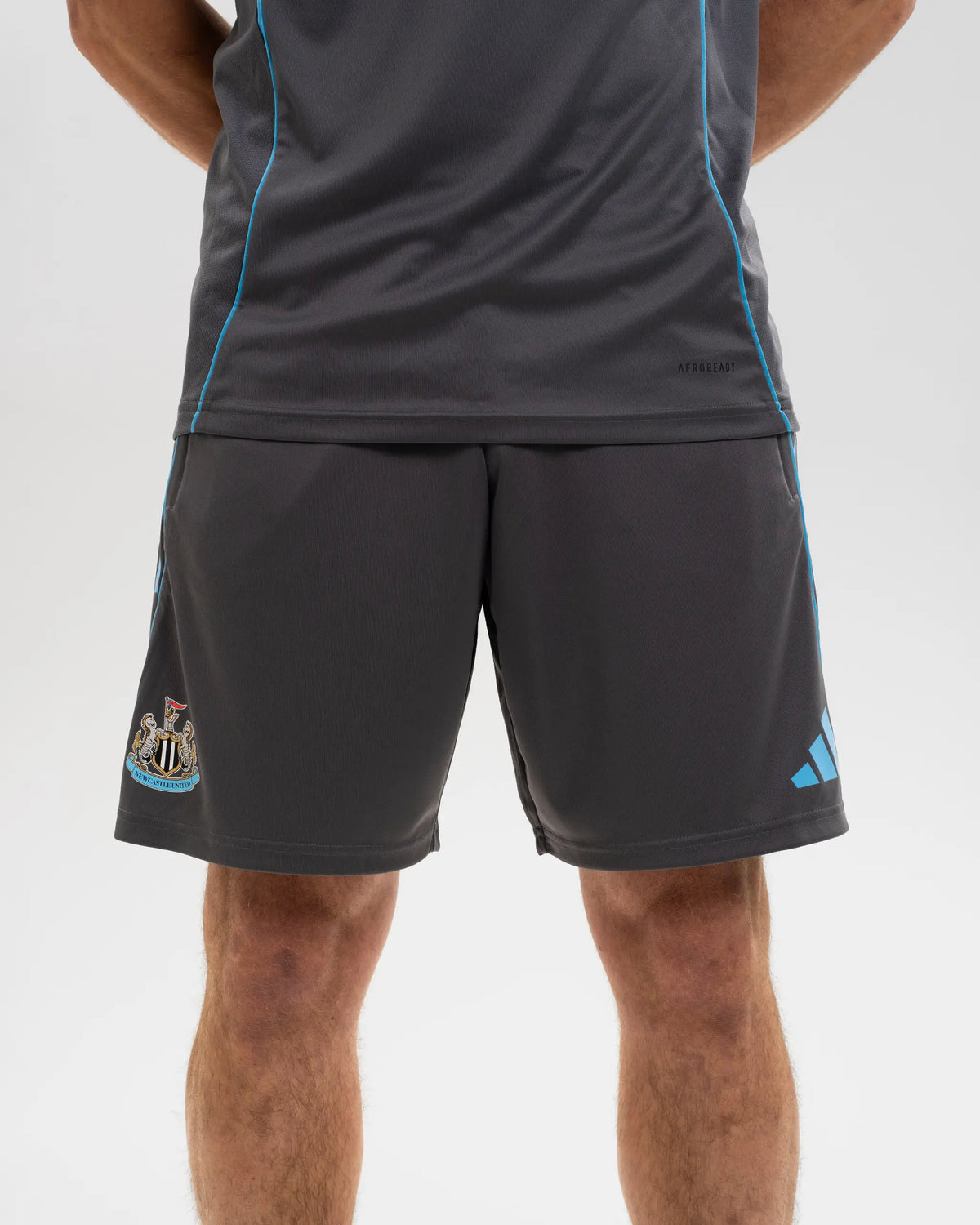 Newcastle United adidas 25/26 Players Range Grey Training Shorts