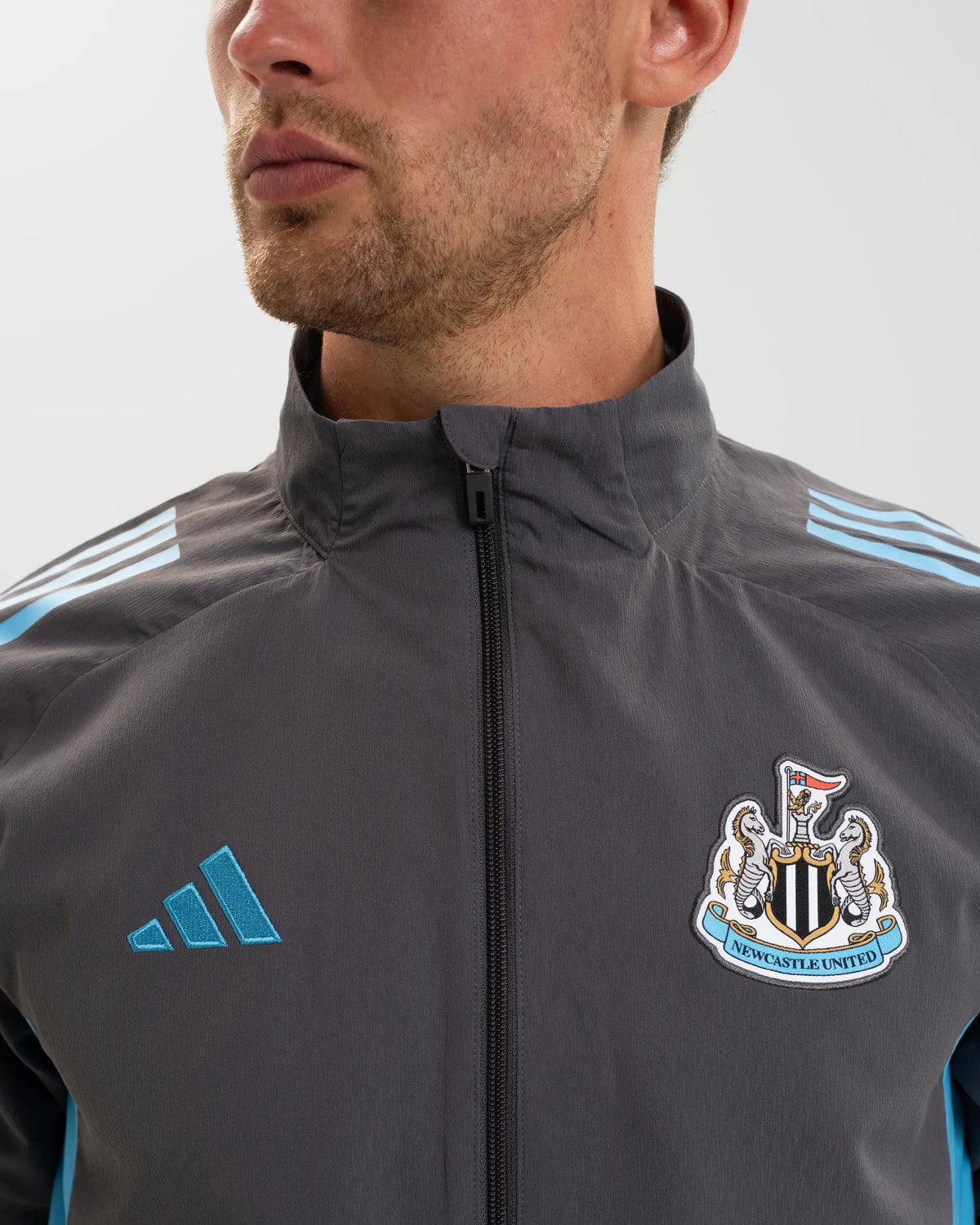 Newcastle United adidas 25/26 Players Range Grey Presentation Jacket