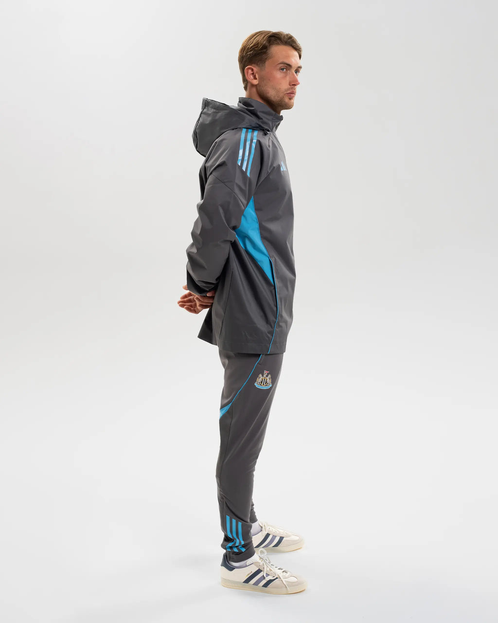 Newcastle United adidas 25/26 Players Range Grey All Weather Jacket