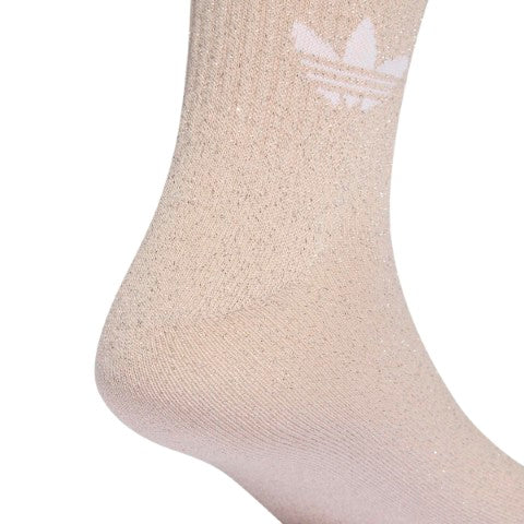 3-Stripes Glitter Crew Socks 2 Pairs
