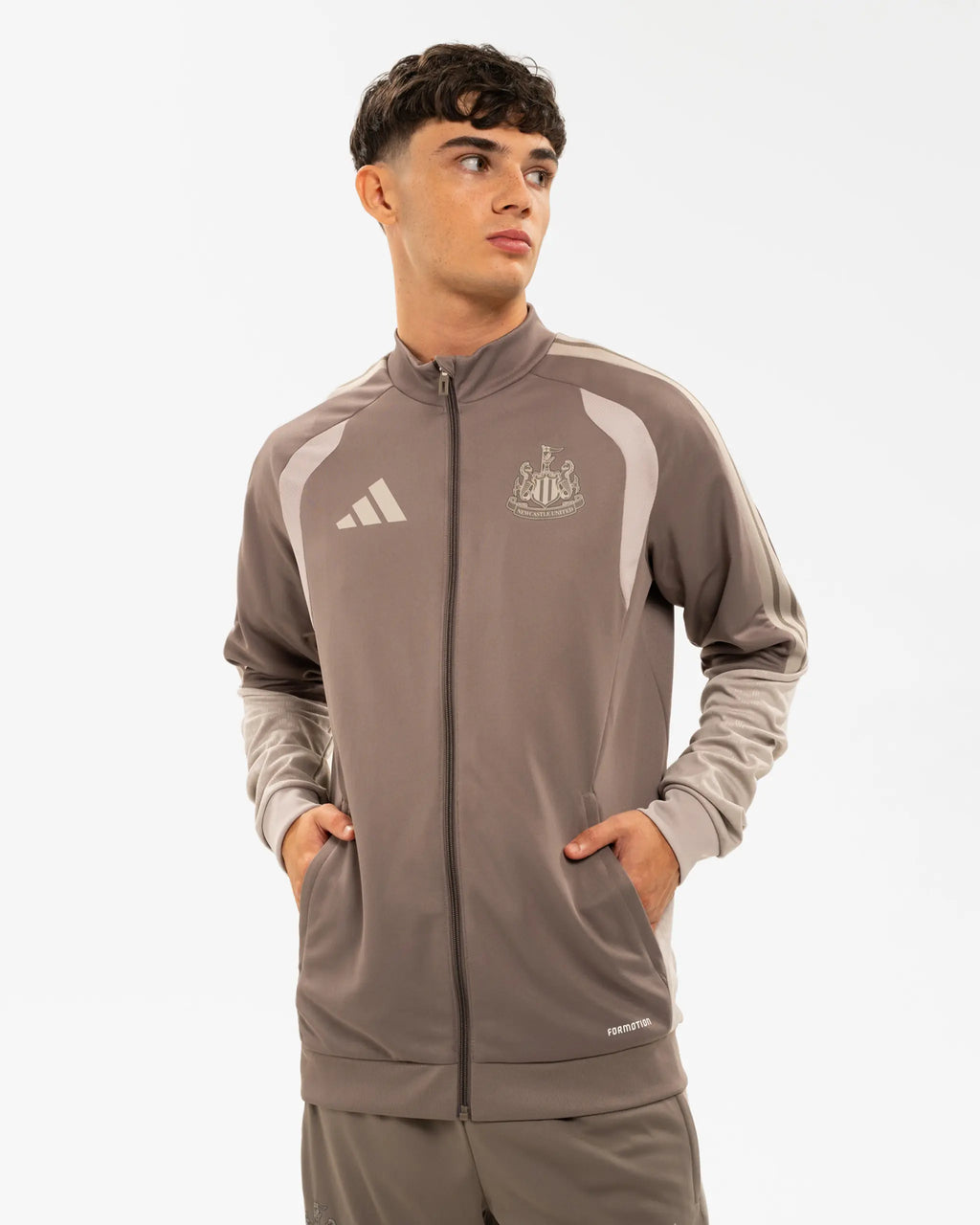 Newcastle United adidas 26/27 Coach's Range Beige Zip Up Jacket