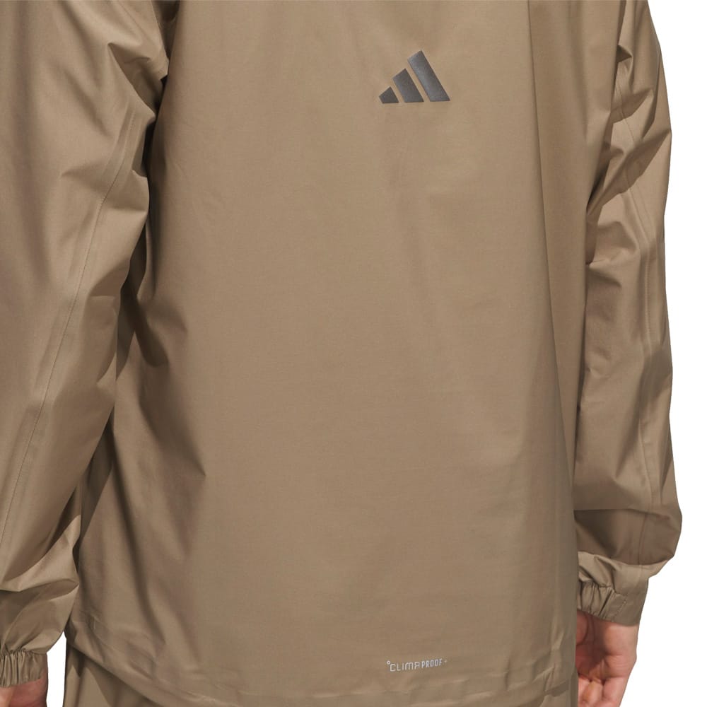 adidas Ultimate365 Tour CLIMAPROOF+ Half-Zip Waterproof Jacket - Khaki Six