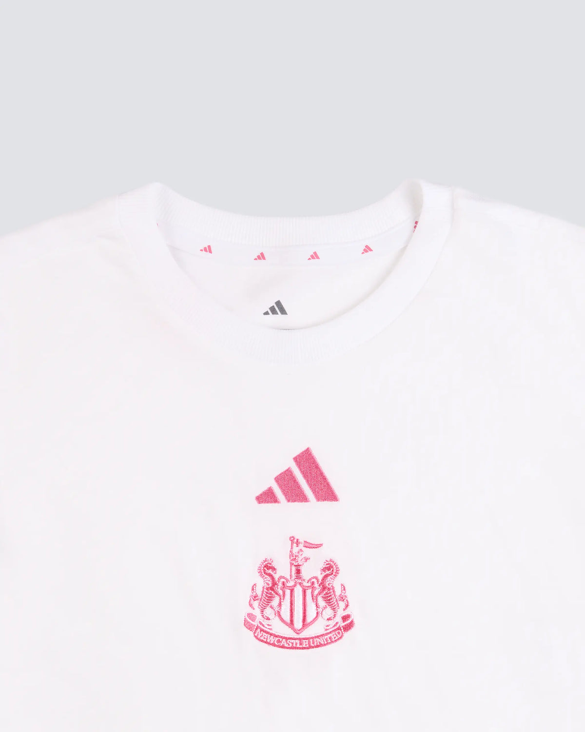 Newcastle United adidas Kid's White and Pink T-Shirt