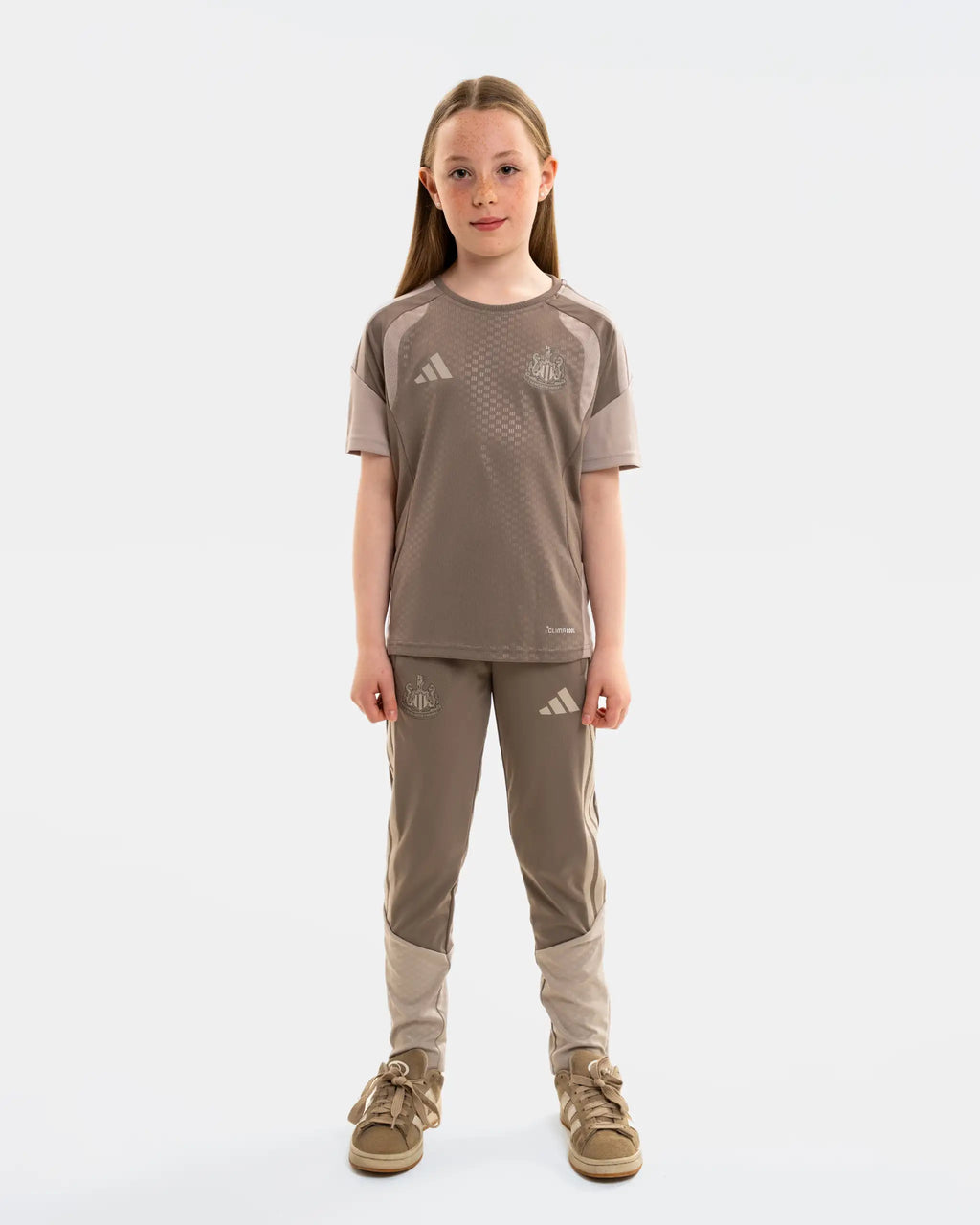 Newcastle United adidas Kids' 26/27 Coach's Range Beige Shirt