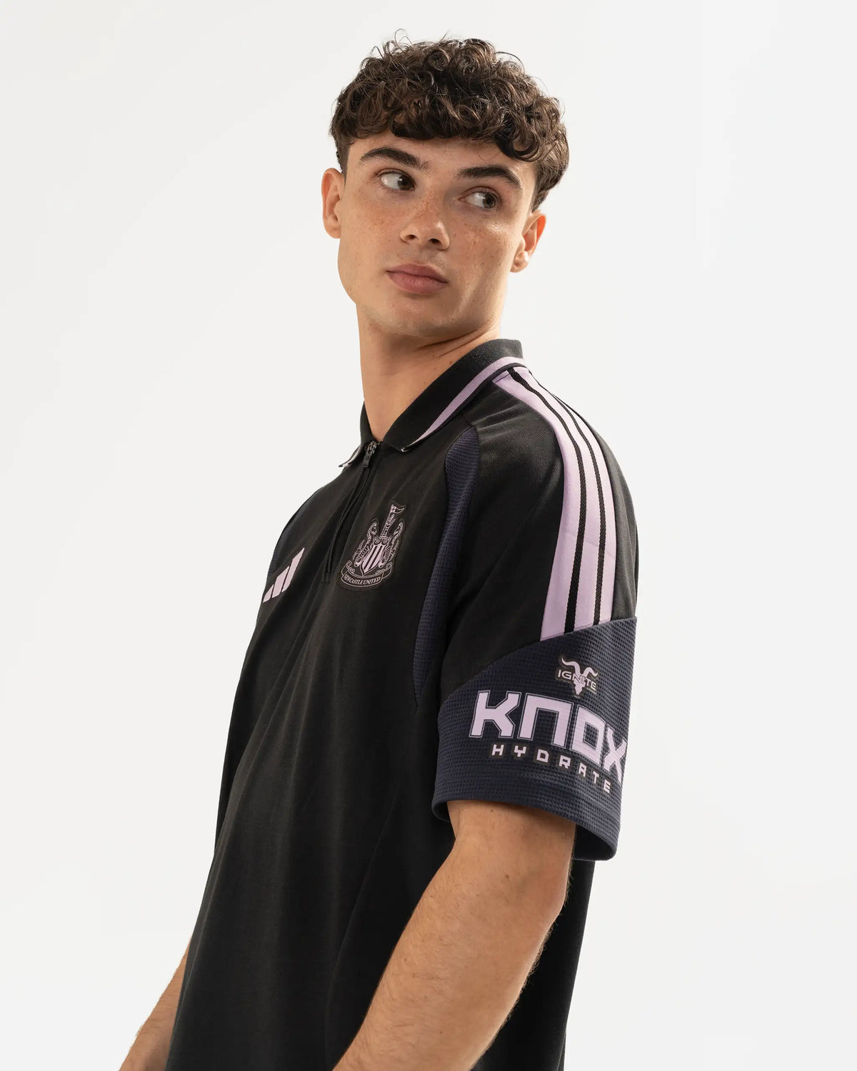 Newcastle United adidas 26/27 Players Range Black Polo Shirt