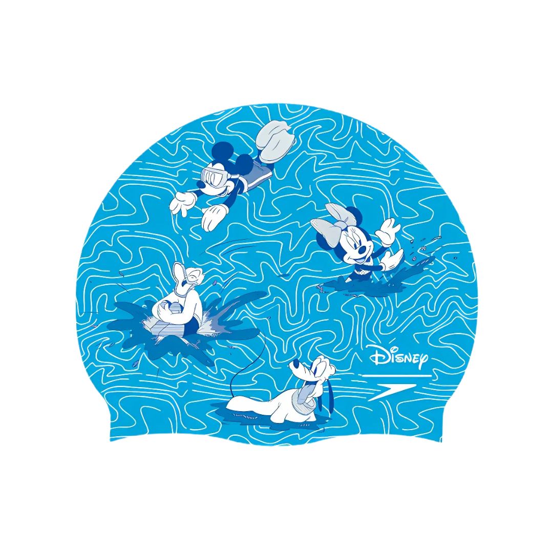 Mickey Mouse Slogan Swimming Cap