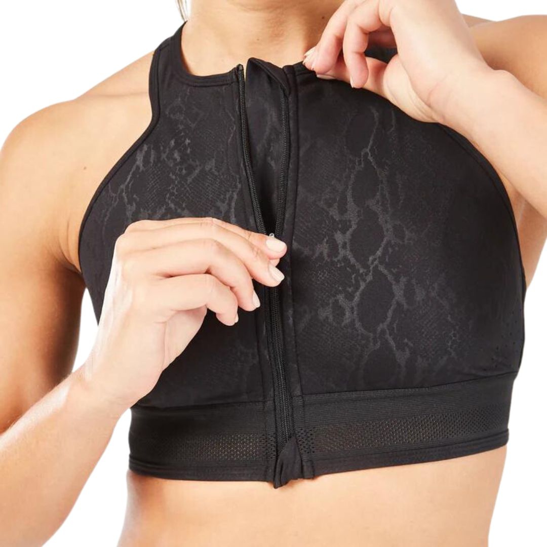 Serpent Zip Up Sports Bra
