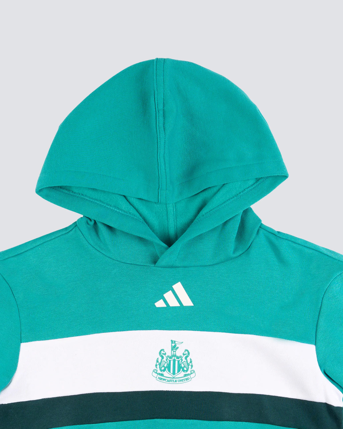 Newcastle United adidas Kid's Teal 3-Stripe Hoodie