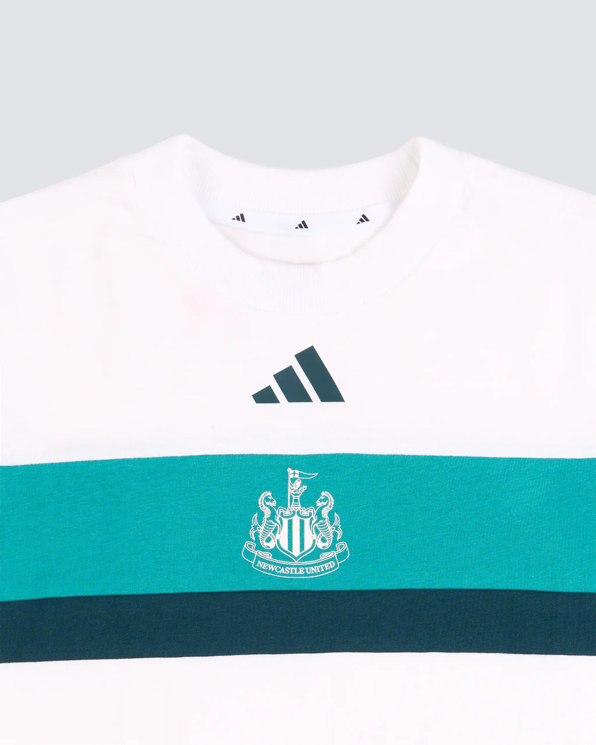 Newcastle United adidas Kid's White and Teal T-Shirt
