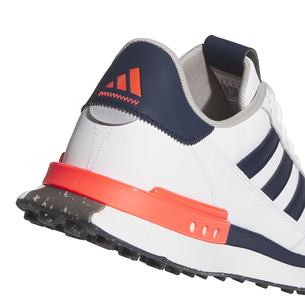 adidas S2G Leather 24 Spikeless Waterproof Shoes - White/Collegiate Navy/Lucid Red