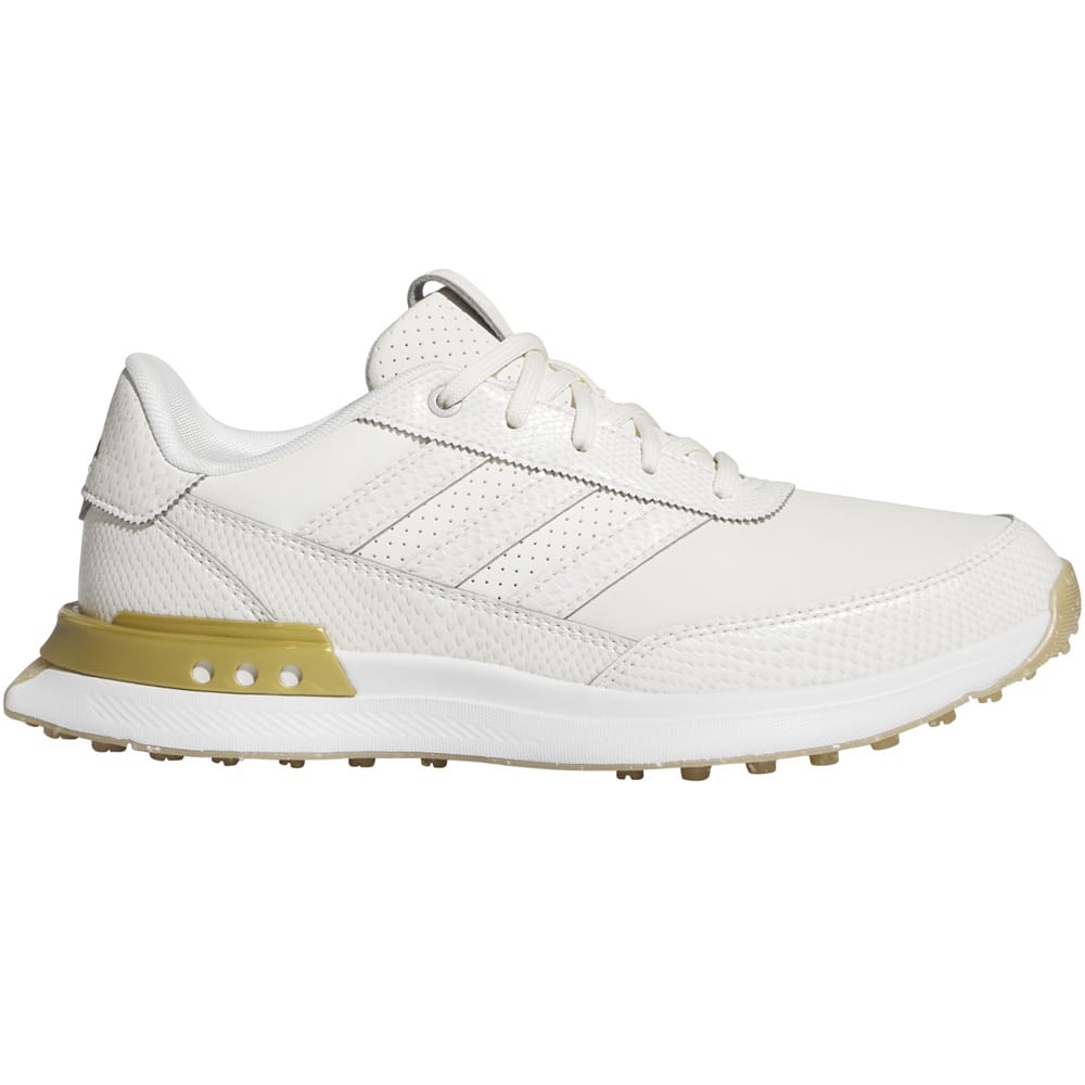 adidas S2G Leather Spikeless Ladies Waterproof Shoes - Off White/Gold Metallic/Gum 4