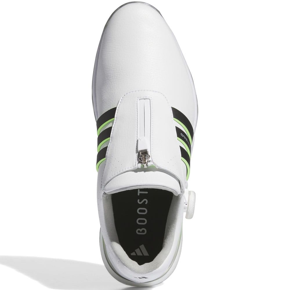 adidas Tour360 24 Boa Spiked Waterproof Shoes - Ftwr White/Core Black/Green Spark