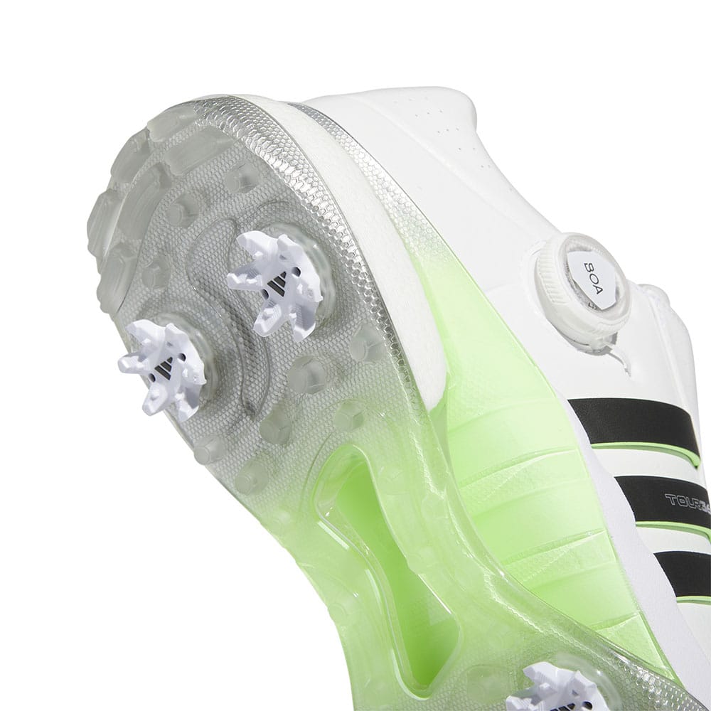 adidas Tour360 24 Boa Spiked Waterproof Shoes - Ftwr White/Core Black/Green Spark