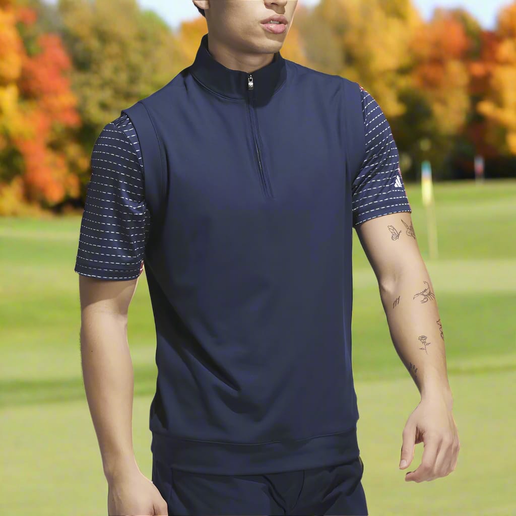 adidas Ultimate365 Classic 1/4 Zip Vest - Collegiate Navy