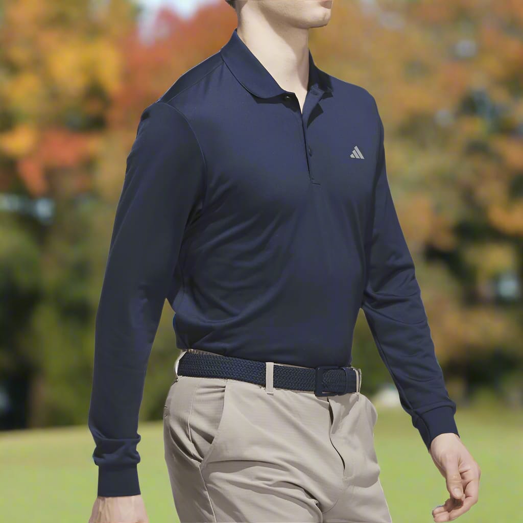 adidas Ultimate365 Cold.rdy Long Sleeve Polo Shirt - Collegiate Navy