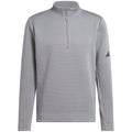 adidas Ultimate365 DWR Textured 1/4 Zip Chest Logo Sweatshirt - Grey Three