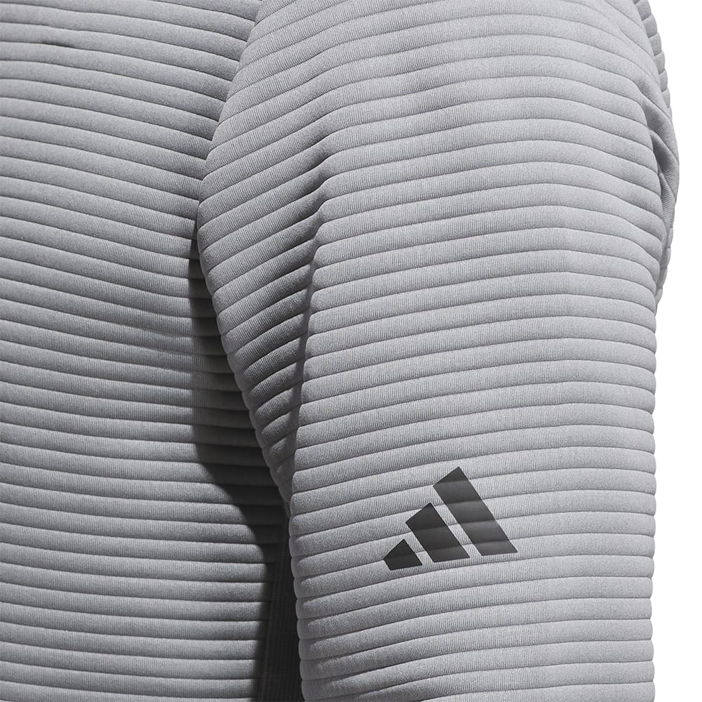 adidas Ultimate365 DWR Textured 1/4 Zip Chest Logo Sweatshirt - Grey Three