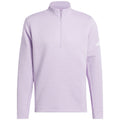 adidas Ultimate365 DWR Textured 1/4 Zip Arm Logo Sweatshirt - Powder Plum
