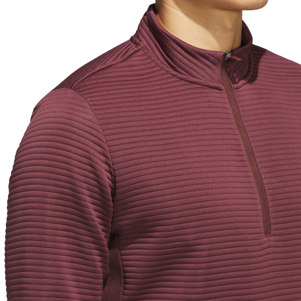 adidas Ultimate365 Dwr Textured 1/4 Zip Pullover - Aurora Ruby