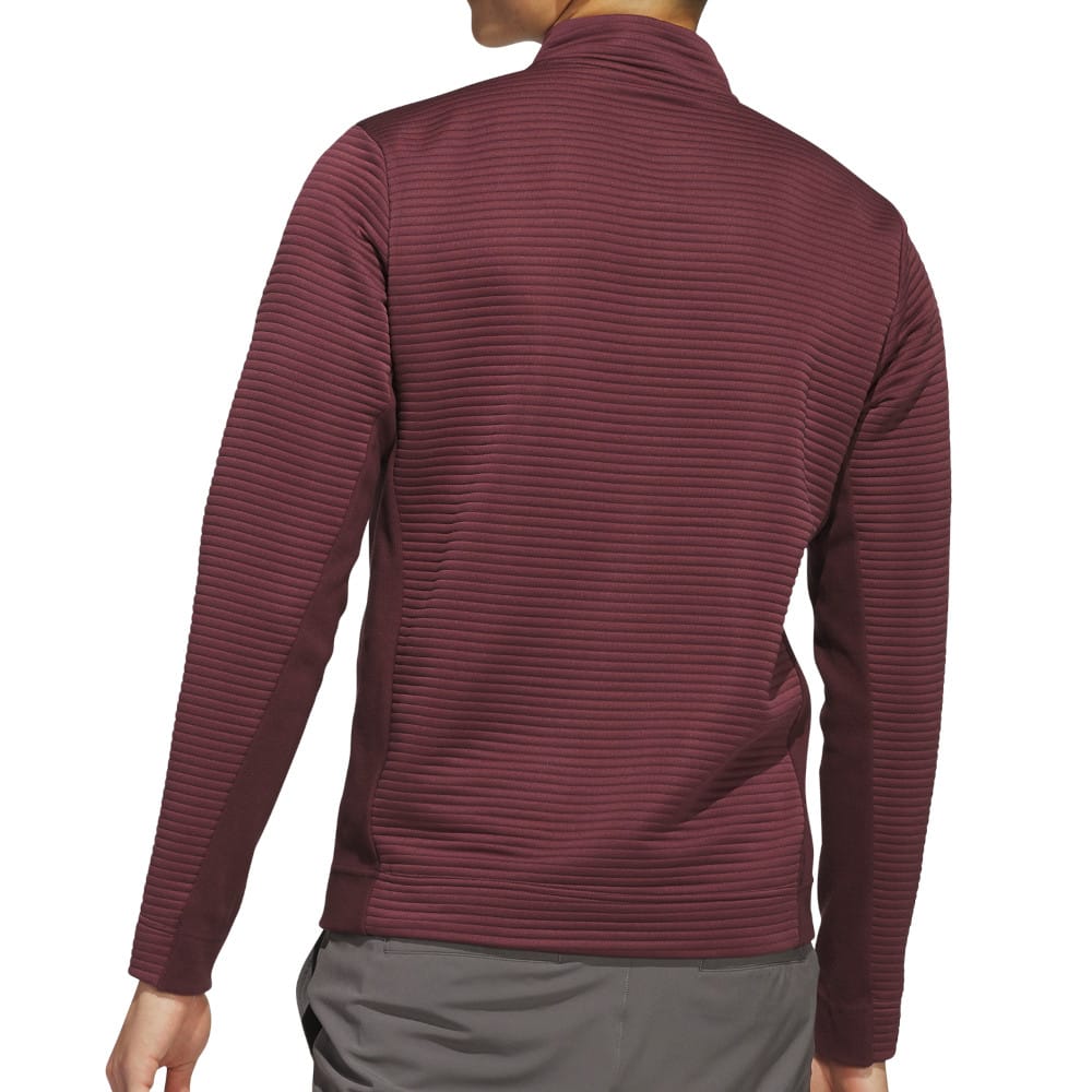 adidas Ultimate365 Dwr Textured 1/4 Zip Pullover - Aurora Ruby