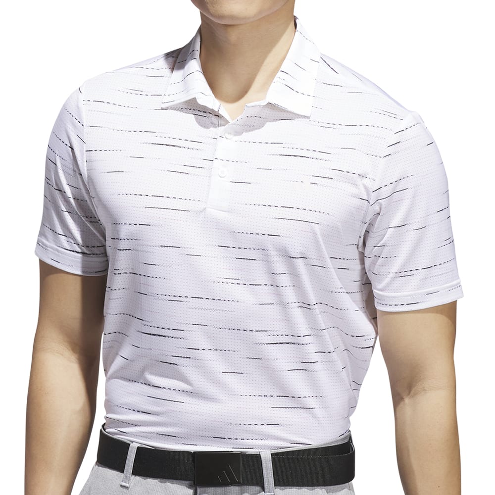adidas Ultimate365 Mesh Glimmer Print Polo Shirt - Clear Pink