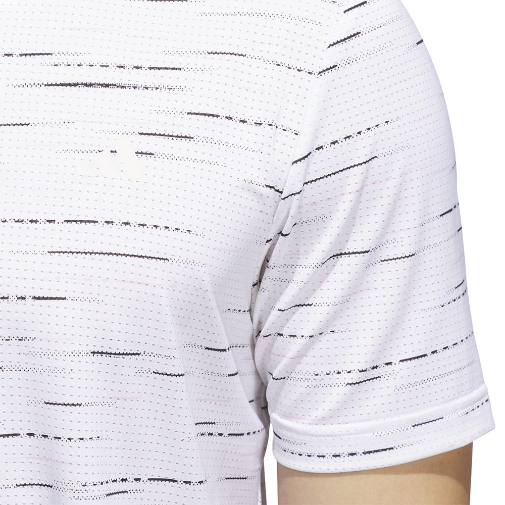 adidas Ultimate365 Mesh Glimmer Print Polo Shirt - Clear Pink