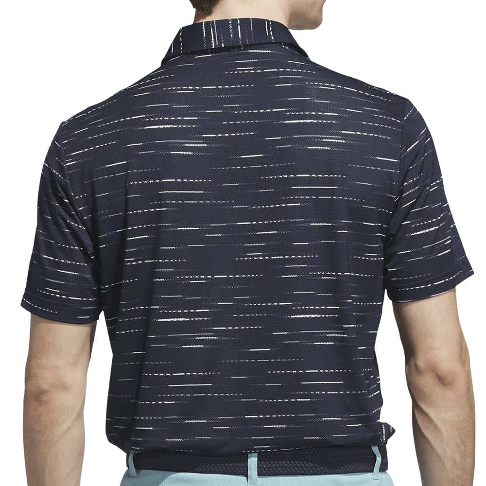 adidas Ultimate365 Mesh Glimmer Print Polo Shirt - Collegiate Navy