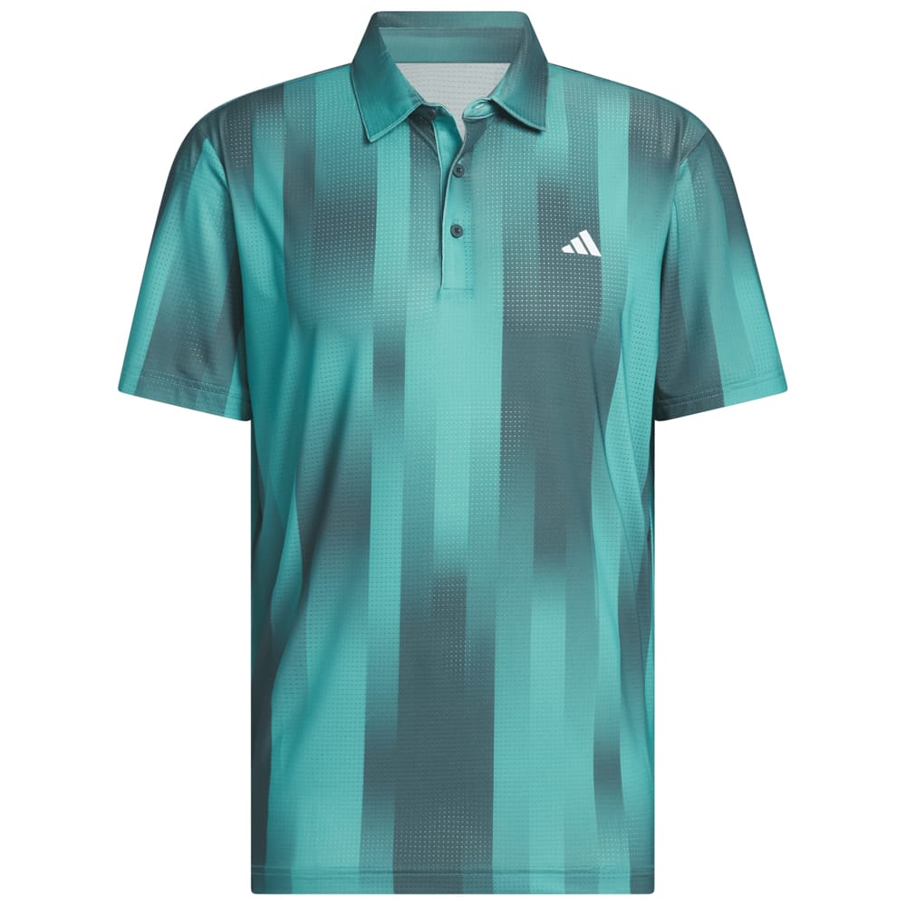 adidas Ultimate365 Mesh Radiant Print Polo Shirt - Pure Teal/Aurora Ivy
