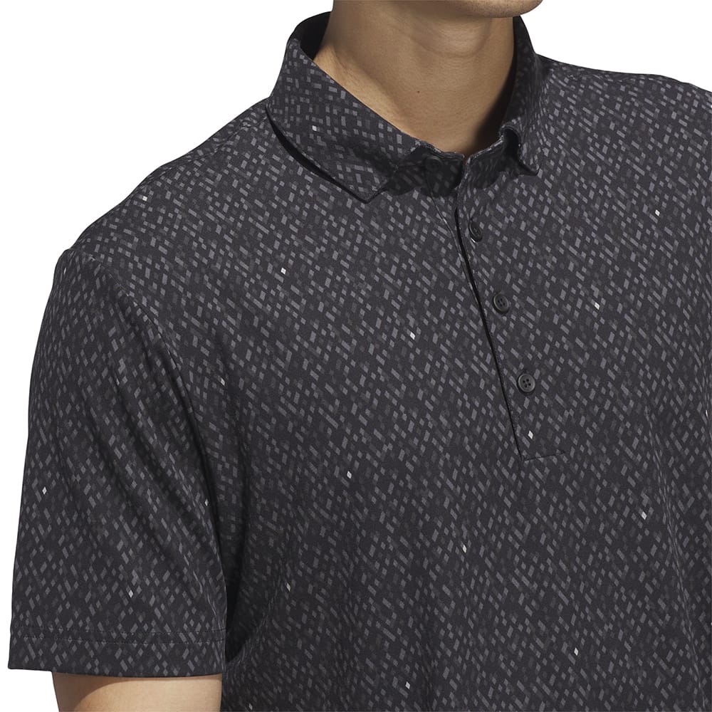 adidas Ultimate365 Micro Argyle Polo Shirt - Black/Carbon
