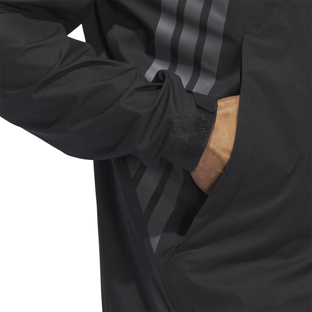 adidas Ultimate365 Tour Climaproof+ Waterproof Full-Zip Rain Suit - Black/Grey One