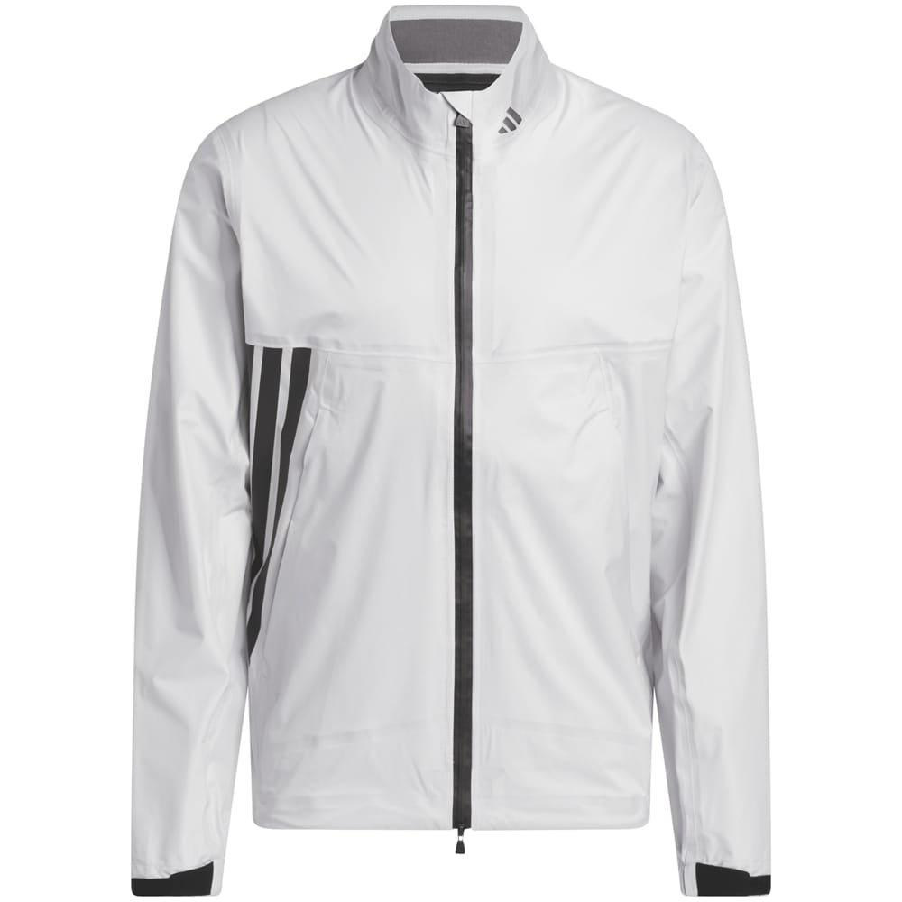 adidas Ultimate365 Tour Climaproof+ Waterproof Full-Zip Rain Suit - Grey One/Black