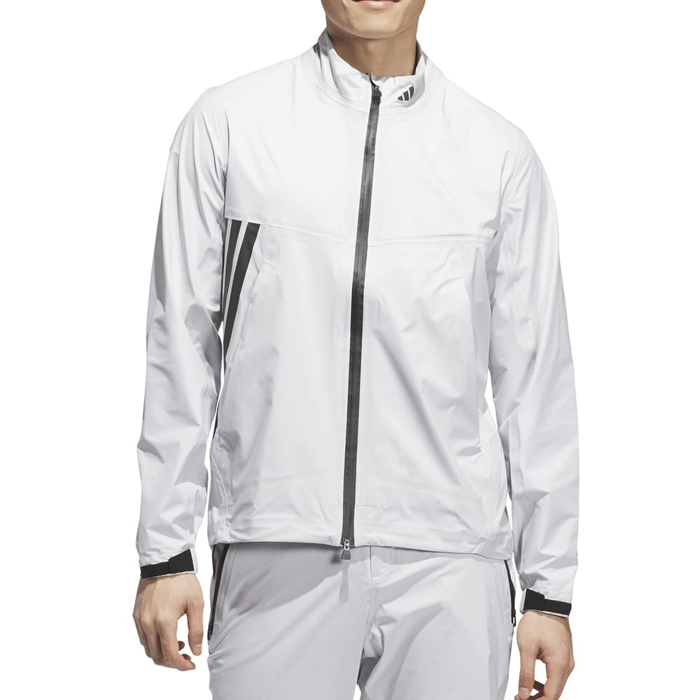 adidas Ultimate365 Tour Climaproof+ Waterproof Full-Zip Rain Suit - Grey One/Black