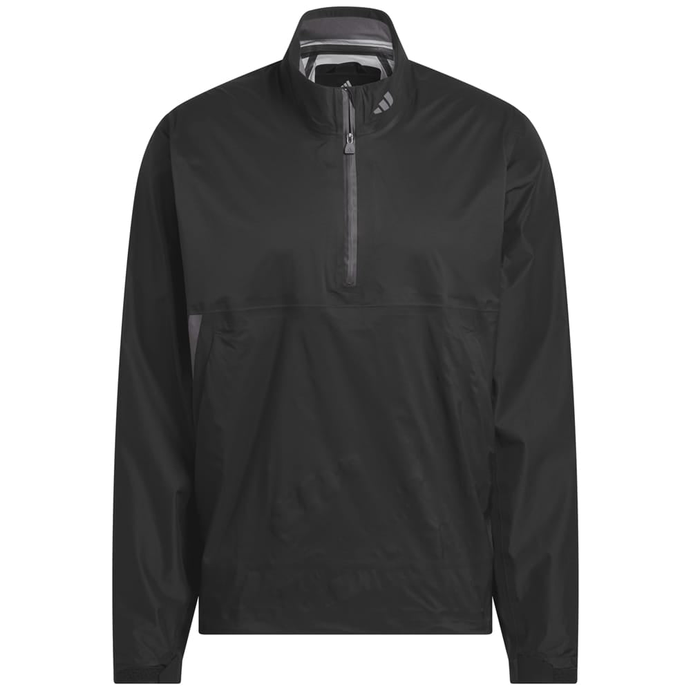 adidas Ultimate365 Tour Climaproof+ Half-Zip Waterproof Rain Suit - Black/Grey One