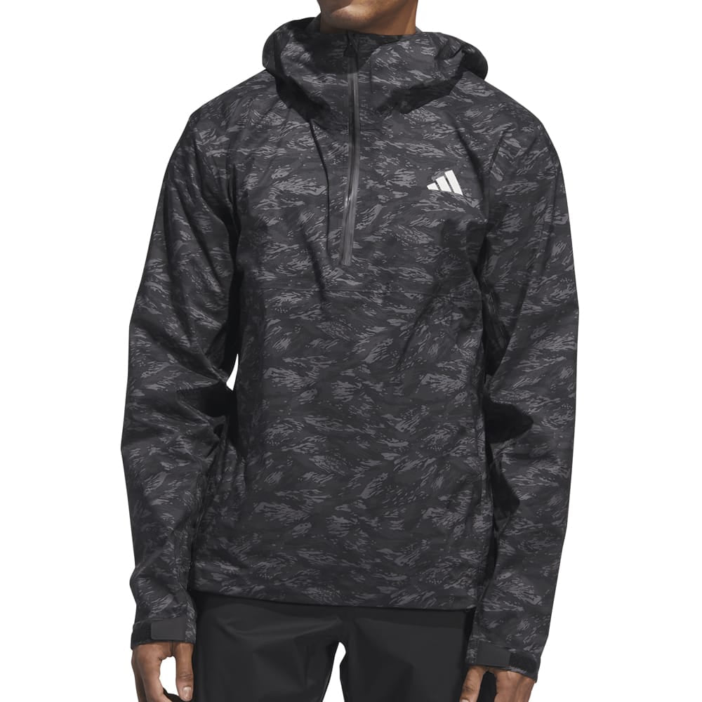 adidas Ultimate365 Tour Climaproof+ Waterproof Parka Rain Suit - Black/Grey One