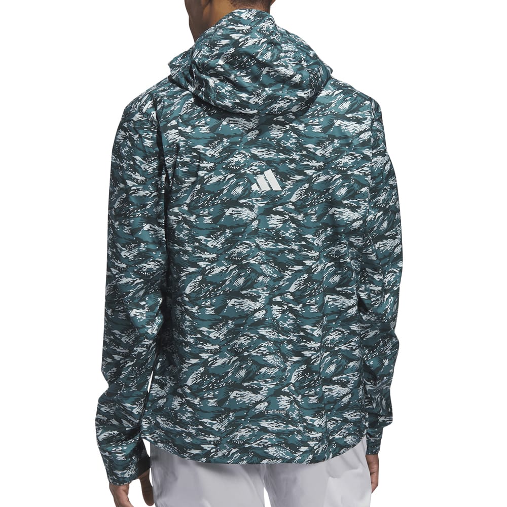 adidas Ultimate365 Tour Climaproof+ Waterproof Parka Rain Suit - Preloved Teal/Grey One