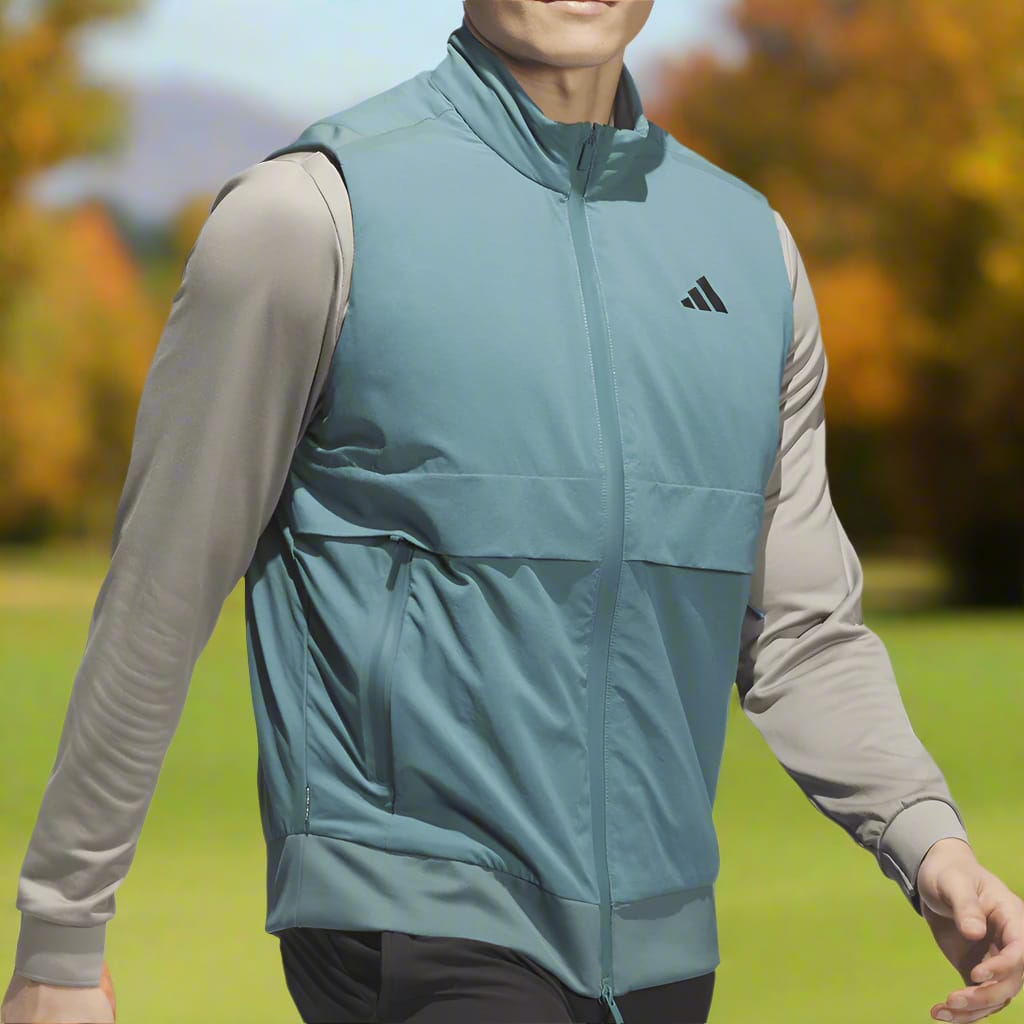 adidas Ultimate365 Tour Frostguard Full-Zip Vest - Preloved Teal